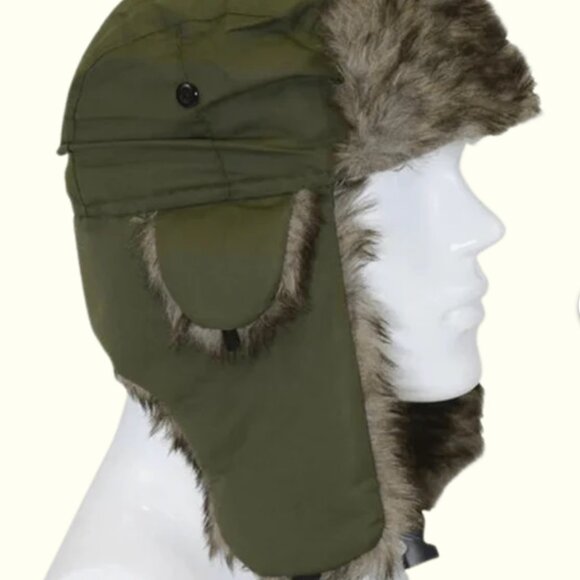 John Boy Trapper Hat Bomber Hat Faux Fur One Size Cold Gear Raingear Hunting - Picture 2 of 12